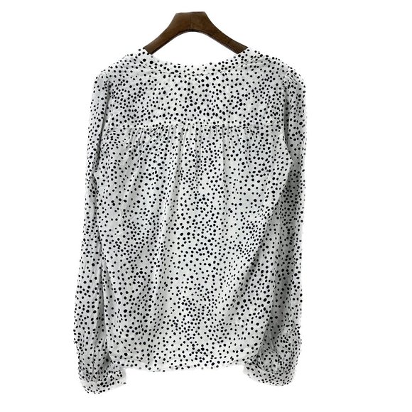 GAP Boyfriend Fit White Black Polka Dot Tunic Long Sleeve NWT SIZE XS - Picture 3 of 3